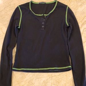 Black long sleeve top